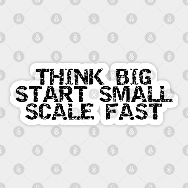 Think Big Start Small Scale Fast Sticker by Texevod